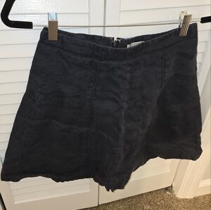 LOFT Petites Navy Linen Blend A-Line Skirt – Size 4P